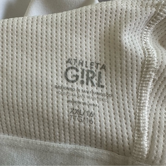 Athleta Girl XXL 16 White Strappy Back Tank Top Activewear Workout - Picture 5 of 5